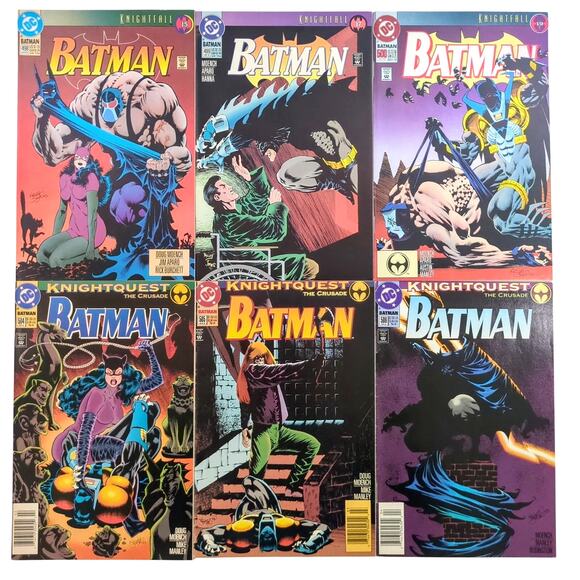 Batman Comic Book Lot 498 499 500 504 505 506 DC Comics NM VF 6 Issues 1993-1994 - Picture 1 of 2